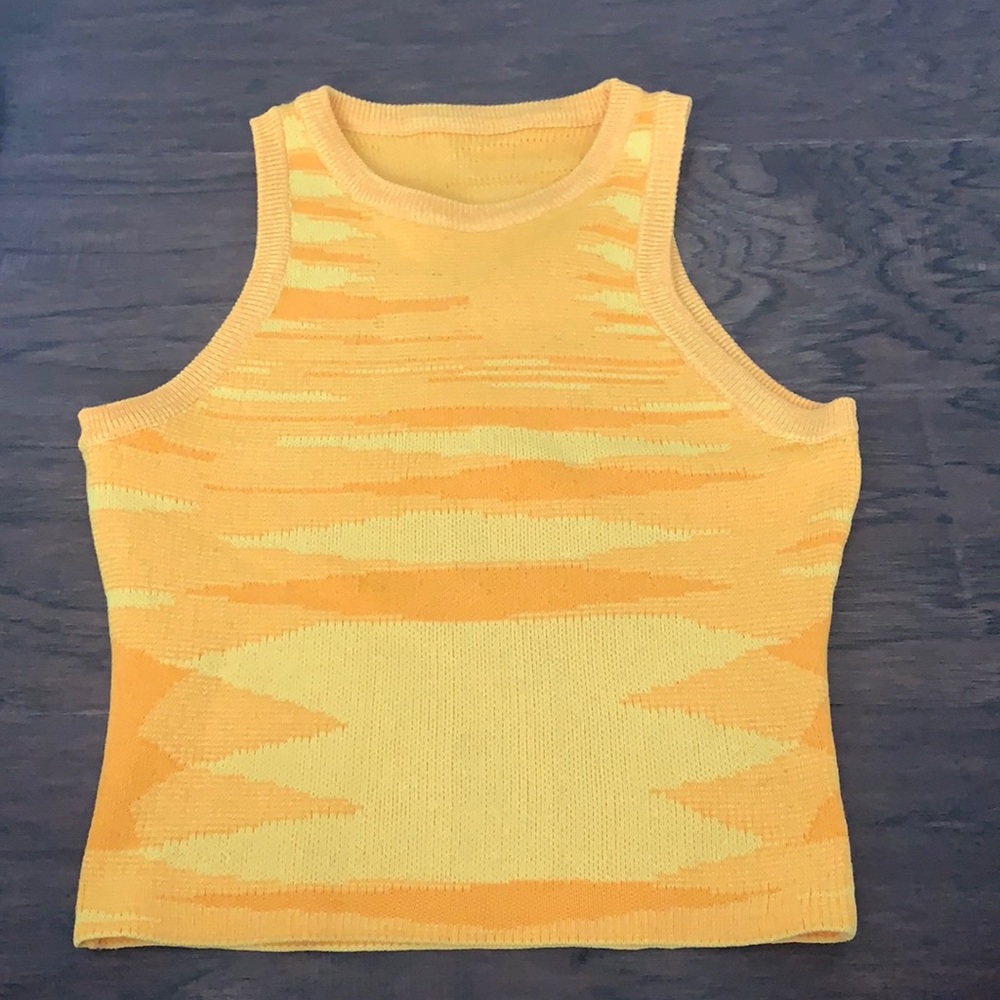 Yellow sweater tank top